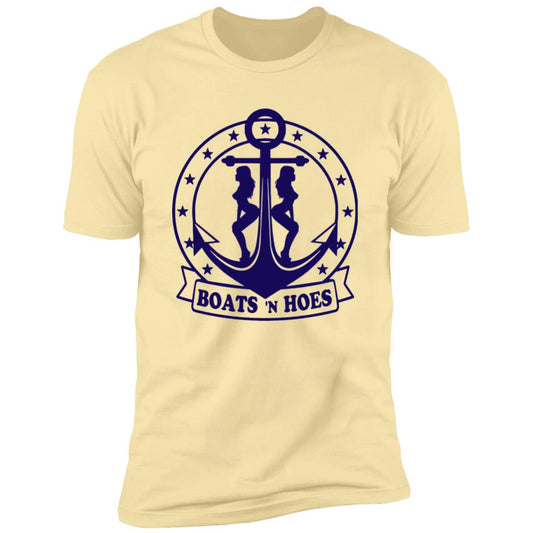 ***2 SIDED***  HRCL FL - Navy Boats N Hoes - 2 Sided NL3600 Premium Short Sleeve T-Shirt