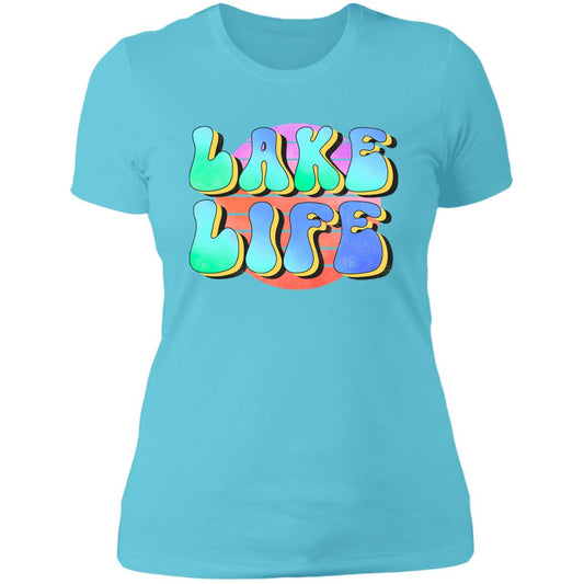 ***2 SIDED***  Lake Life  HRCL LL 2 Sided NL3900 Ladies' Boyfriend T-Shirt