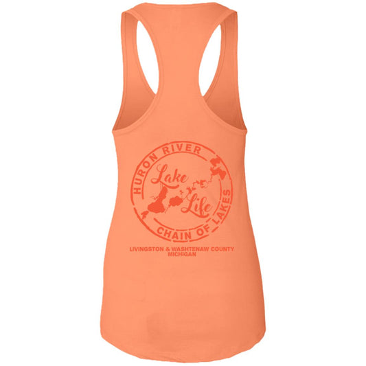 ***2 SIDED***  On Lake Time HRCL LL 2 Sided NL1533 Ladies Ideal Racerback Tank