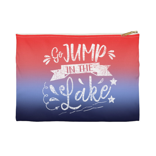 ***2 SIDED***  Accessory Pouch (Flat Bottom) - Go Jump in the Lake  - HRCL LL