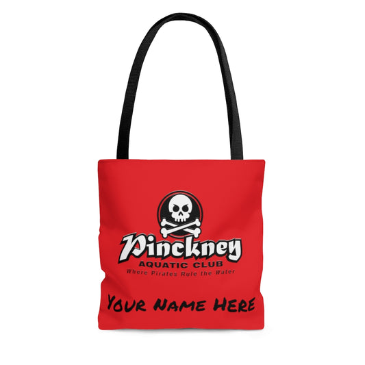 Custom Pinckney Aquatic Club- B & W, Tote Bag