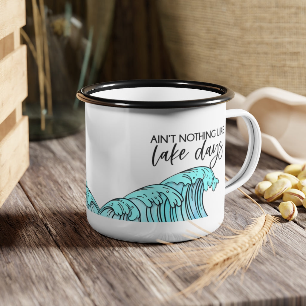 Boat Waves Sunrays Camp Mug Boat Waves Sunrays Camp Mug