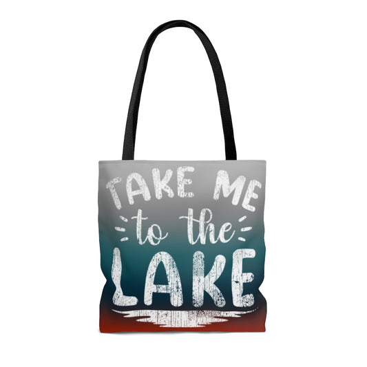 ***2 SIDED***  Beach Bag - Take Me to the Lake - HRCL LL