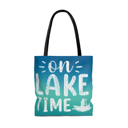 ***2 SIDED***  Beach Bag - On Lake Time - HRCL LL