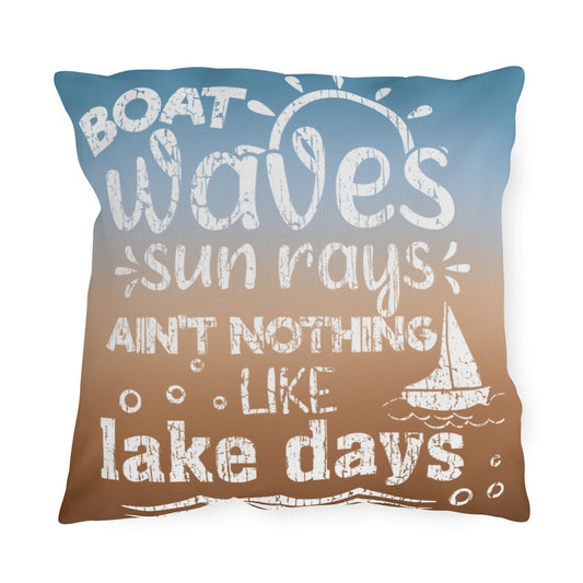 ***2 SIDED***  Outdoor Pillows - Boat Waves - HRCL LL