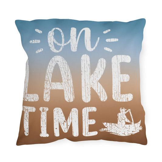 ***2 SIDED***  Outdoor Pillows - On Lake Time - HRCL LL