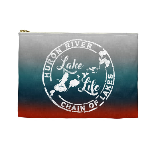 ***2 SIDED***  Accessory Pouch (Flat Bottom) - HRCL Lake Life Logo