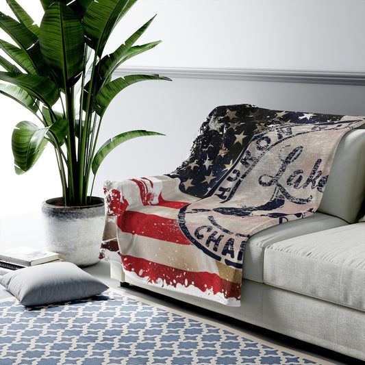 Plush Blanket - HRCL Lake Life Logo