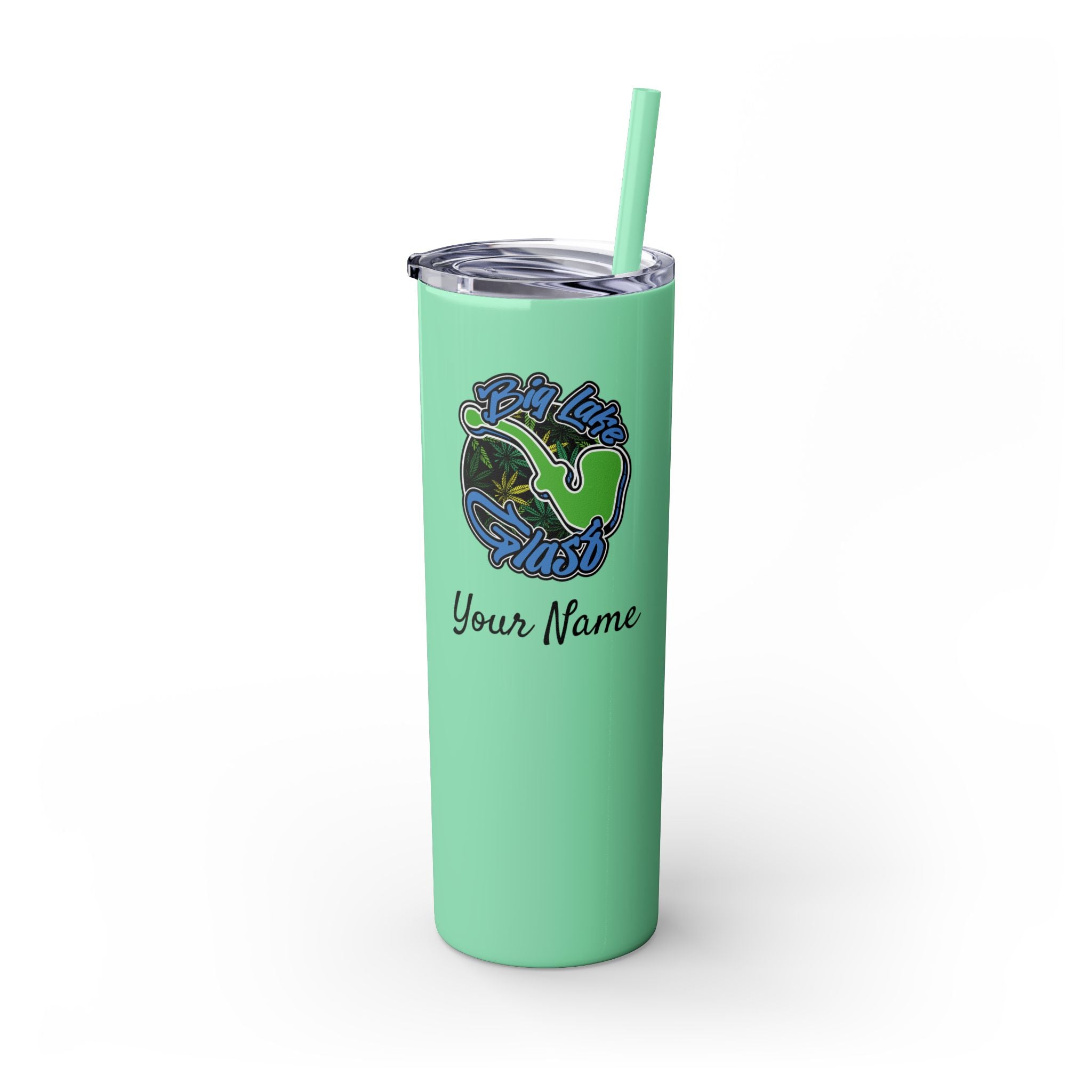Skinny Steel Tumbler with Straw - 20oz - Big Lake Glass Pipe