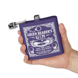 Green Reader's Black Flask - 6oz