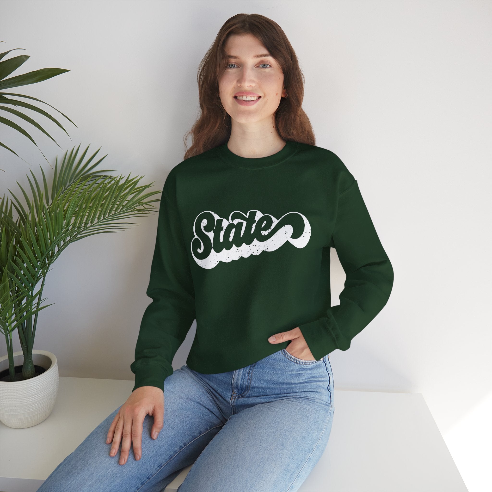 State White Crewneck Sweatshirt - Unisex
