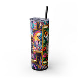 The Plant Lady 2 Skinny Steel Tumbler with Straw, 20oz