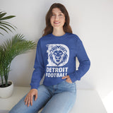 Detroit Football White Crewneck Sweatshirt - Unisex