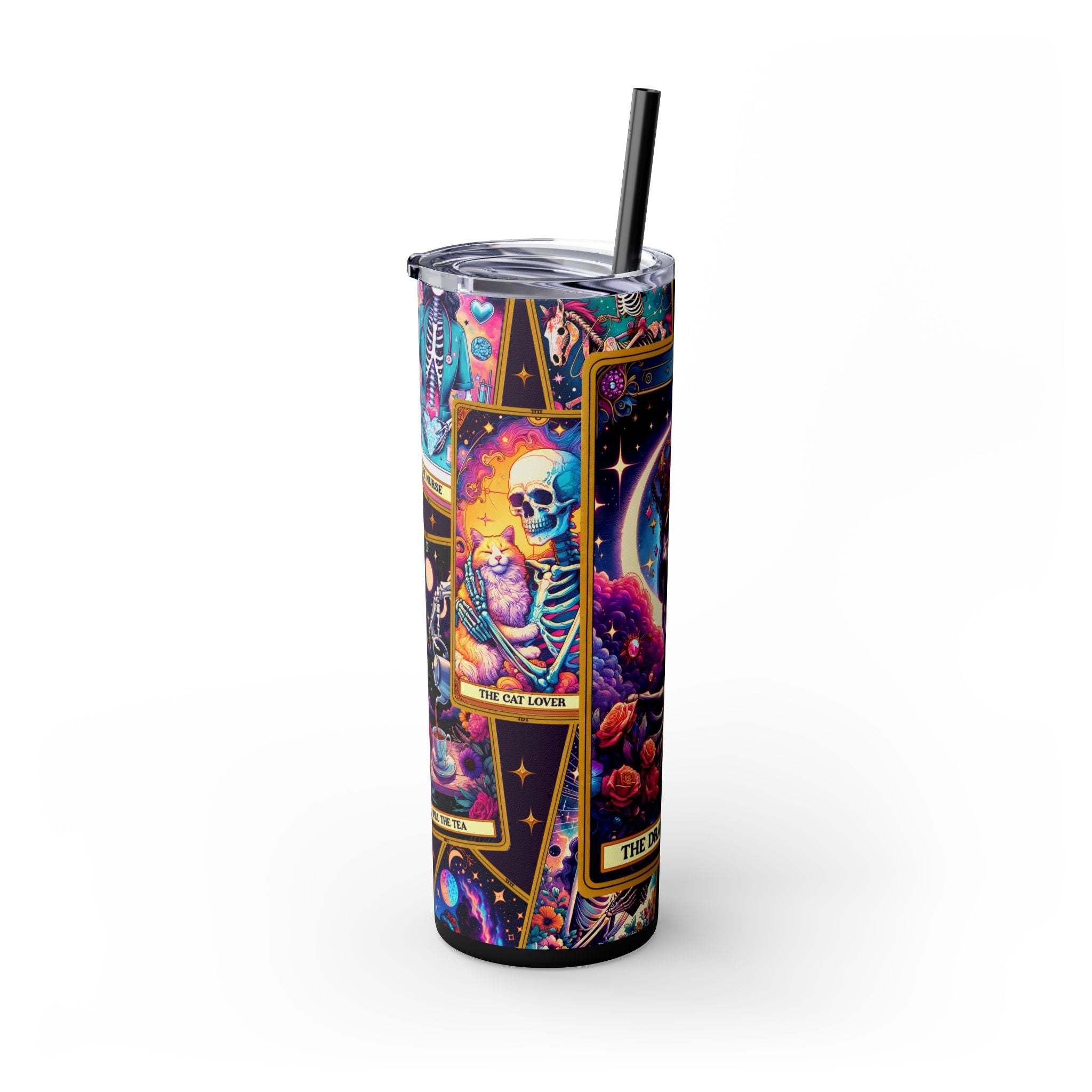 The Drama Queen 2 Skinny Steel Tumbler with Straw, 20oz