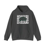 Spartans Football White & Green Hoodie - Unisex