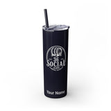 Skinny Steel Tumbler with Straw - 20oz - 36 Social