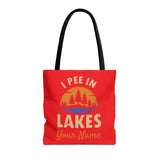 Tote Bag - I Pee In Lakes Retro Sun