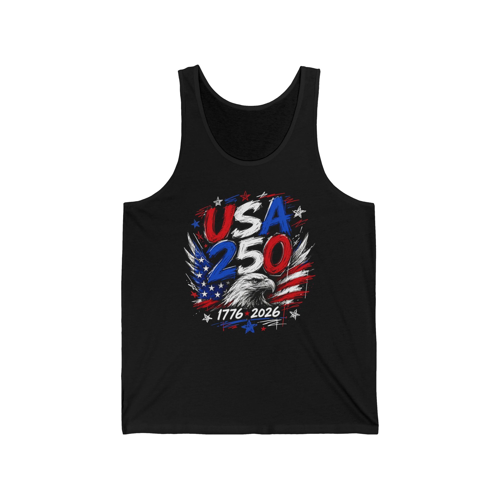 Eagle Brush USA 250 1776 2026 Patriotic Grunge Basic T-Shirt - Unisex