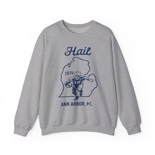 Hail MI Blue Crewneck Sweatshirt - Unisex