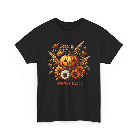 Pumpkin Season Flowers Basic T-Shirt - Unisex