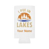 Can Cooler - Skinny - I Pee In Lakes Retro Sun