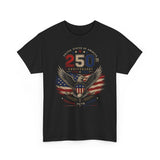Eagle Wings Shield 250th Anniversary Distressed Patriotic Americana Basic T-Shirt - Unisex