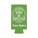 36 Social Logo 2 SL Can Cooler - Skinny - Green (Amaranth)