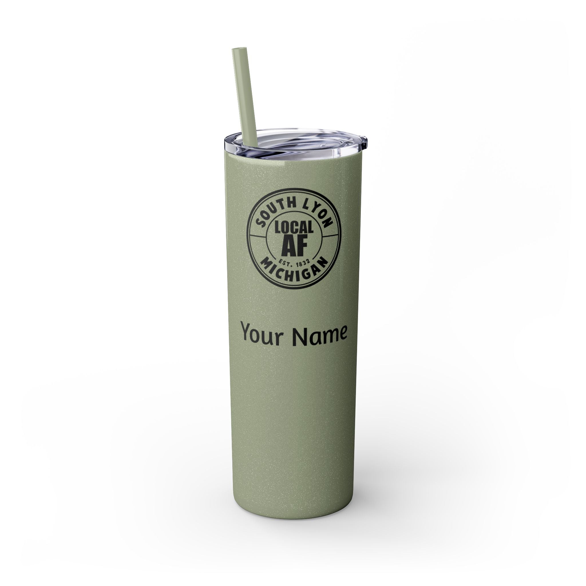 South Lyon Local AF Skinny Steel Tumbler with Straw - 20oz
