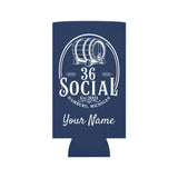 36 Social Logo 2 SL Can Cooler - Skinny - Dark Blue (Satisfy)