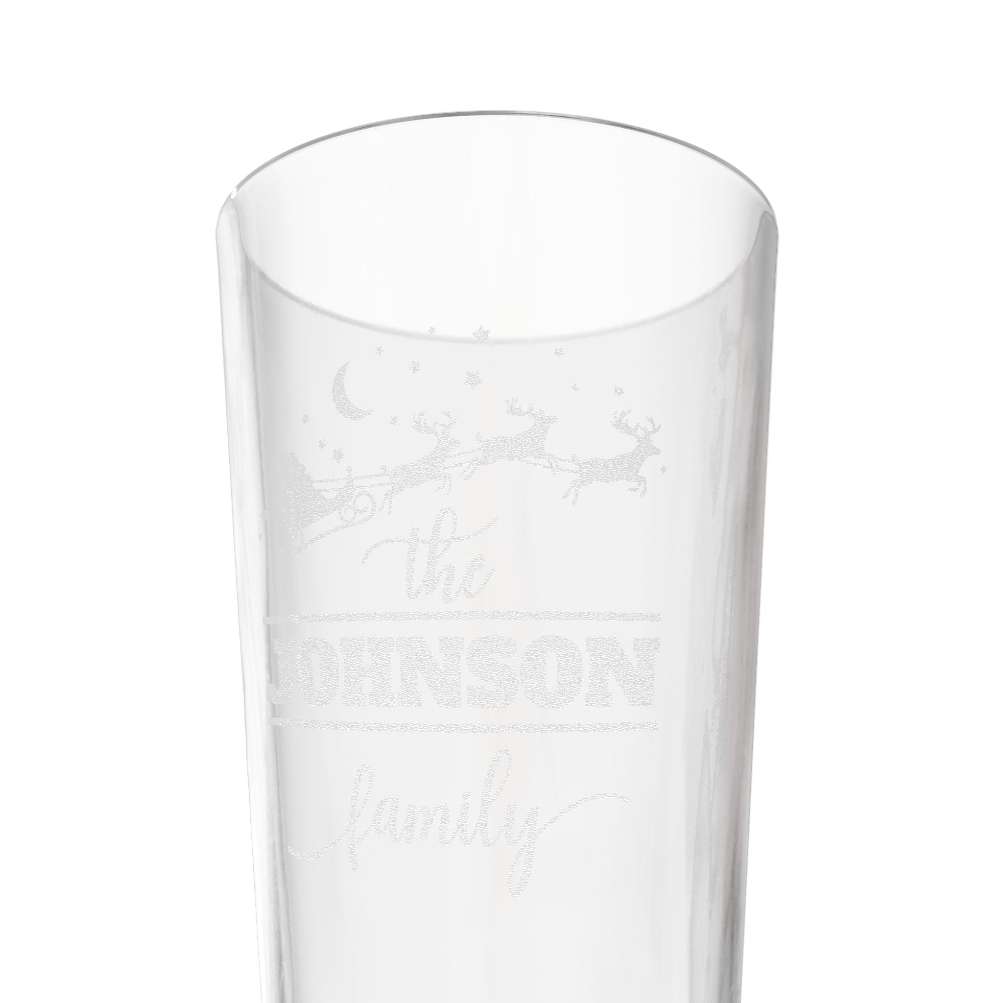 Santa Name Personalized Engraved 16oz Pint Mixing Glass