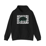 Spartans Football White & Green Hoodie - Unisex
