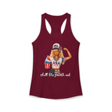 Cute Doll Chill 4th of July Funny Patriotic Basic Racerback Tank Top - Women's