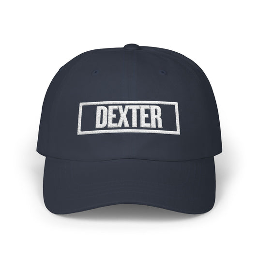 Dexter Bold & Square White Embroidery Dad Cap