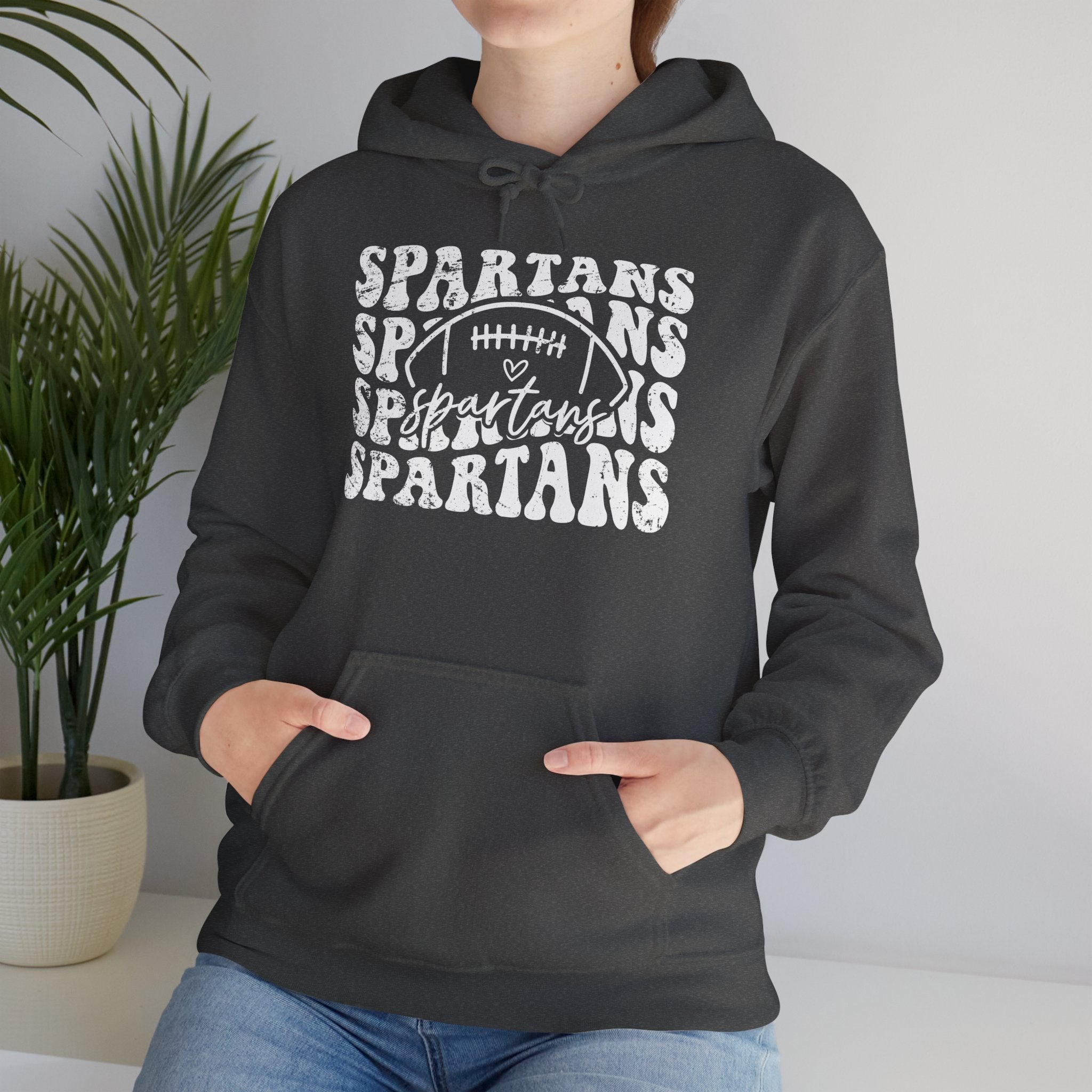 Spartans Football 1 White Hoodie - Unisex