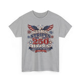 Stars Stripes Hypes 250th Anniversary Retro Patriotic Basic T-Shirt - Unisex