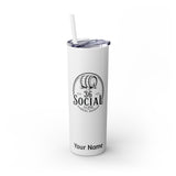 Skinny Steel Tumbler with Straw - 20oz - 36 Social