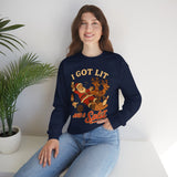 I Got Lit And A Split Crewneck Sweatshirt - Unisex