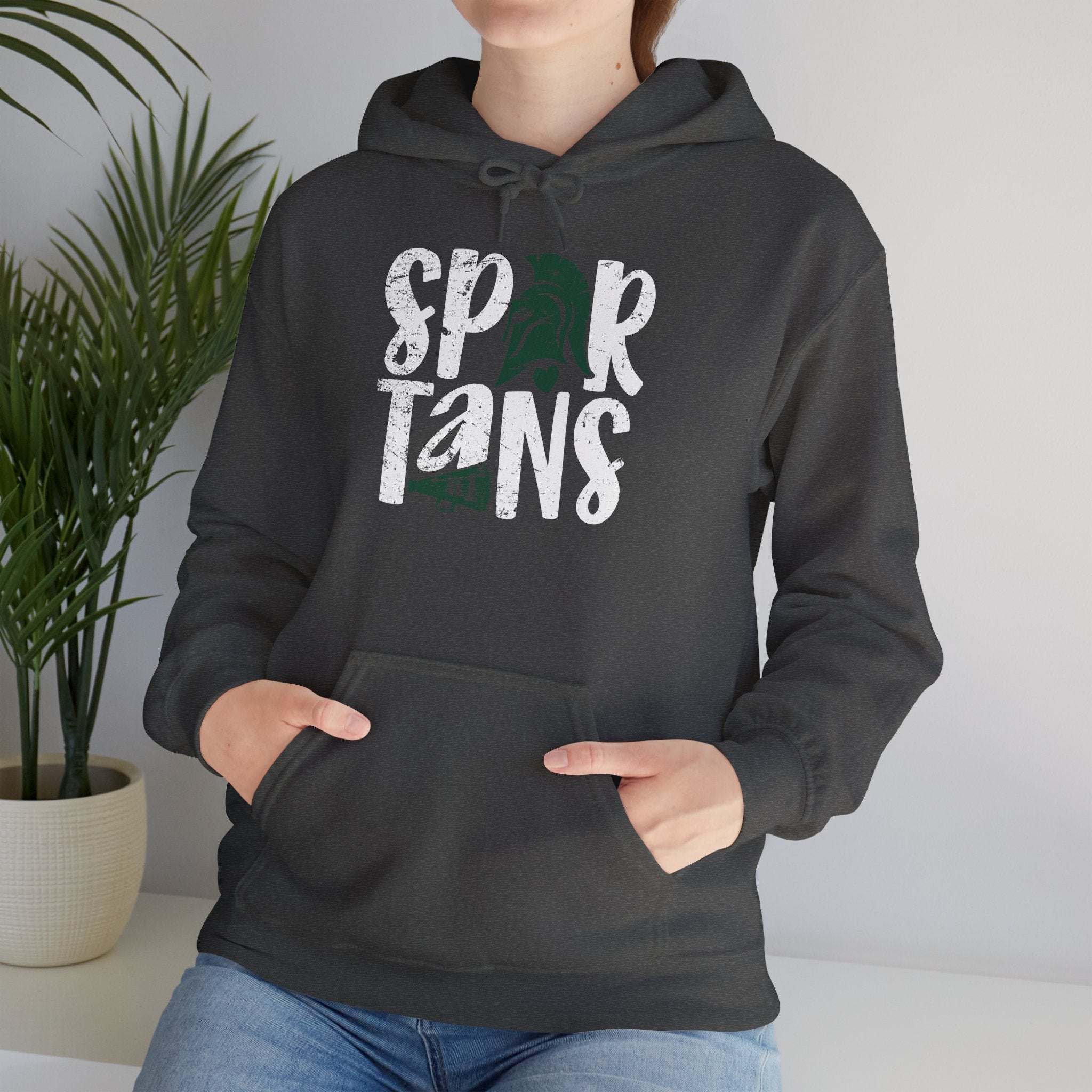 Spartans #1 Green & White Hoodie - Unisex