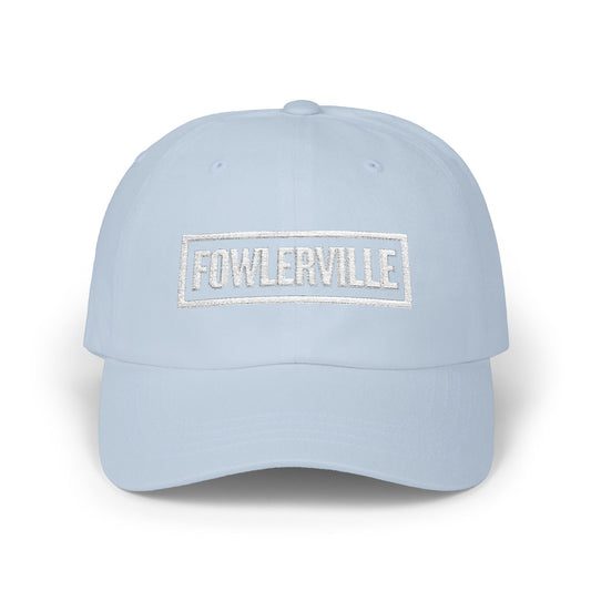 Fowlerville Bold & Square White Embroidery Dad Cap