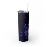 Lotus Drop Skinny Steel Tumbler with Straw, 20oz