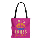 Tote Bag - I Pee In Lakes Retro Sun