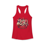 Ornate Floral 250 USA 250 Anniversary Patriotic Americana Basic Racerback Tank Top - Women's