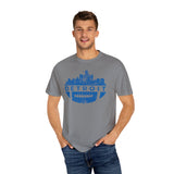 Detroit Football Skyline Blue Premium T-Shirt - Unisex