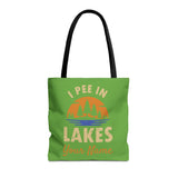 Tote Bag - I Pee In Lakes Retro Sun