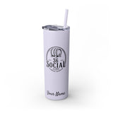 Skinny Steel Tumbler with Straw - 20oz - 36 Social