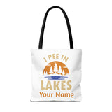 Tote Bag - I Pee In Lakes Retro Sun