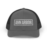 Ann Arbor Bold & Square White Embroidery Trucker Cap