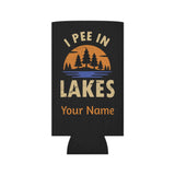 Can Cooler - Skinny - I Pee In Lakes Retro Sun