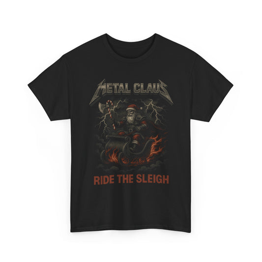 Metal Claus Ride the Sleigh Firefly Basic T-Shirt - Unisex