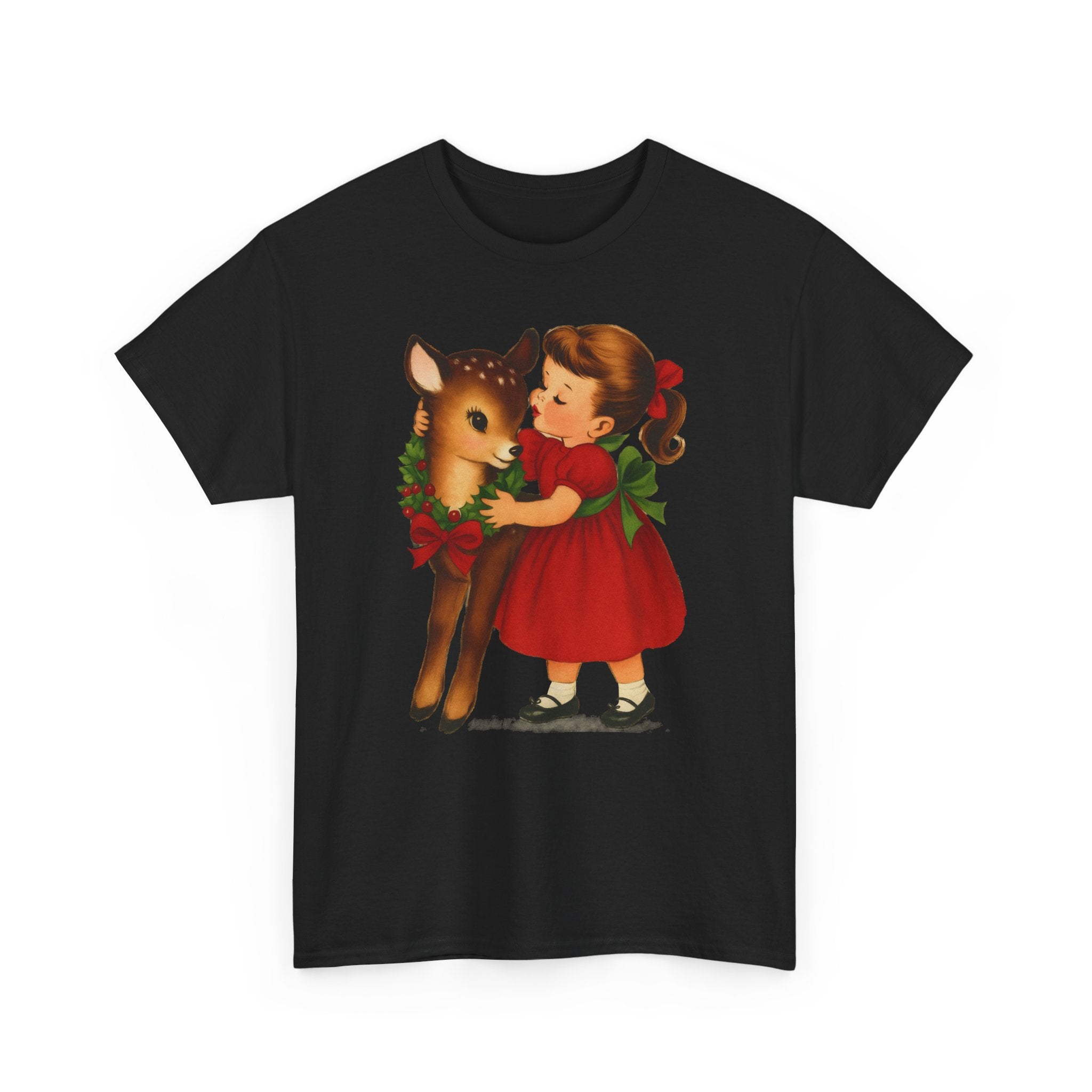 Girl Hugging Fawn Basic T-Shirt - Unisex